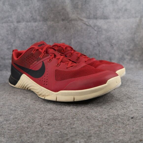 Nike Shoes Mens 14 Athletic Trainer Metcon 1 Sport Active Crossfit Gym Red Black - Picture 1 of 16
